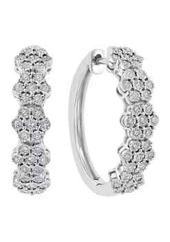 Outlet 😍 1/4 ct. t.w. Diamond Hoop earrings in Sterling Silver by Effy® 🥰 7 Outlet 😍 1/4 ct. t.w. Diamond Hoop earrings in Sterling Silver by Effy® 🥰 -Effy® Sales Shop Belk 5062