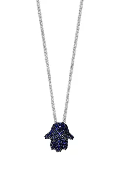 Best deal 🎁 1 ct. t.w. Sapphire Hand Pendant Necklace in Sterling Silver by Effy® 👏