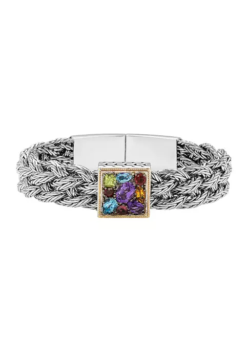 Brand new 🎉 Amethyst, Blue Topaz, Citrine, Garnet, Pink Tourmaline, and Peridot Bracelet in 18K Sterling Silver by Effy® ⌛ 1 Brand new 🎉 Amethyst, Blue Topaz, Citrine, Garnet, Pink Tourmaline, and Peridot Bracelet in 18K Sterling Silver by Effy® ⌛