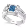 Coupon 🛒 14K White Gold Blue and White Diamond Diversa Ring by Effy® 🔔