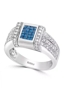 Coupon 🛒 14K White Gold Blue and White Diamond Diversa Ring by Effy® 🔔 -Effy® Sales Shop Belk 5100