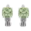 Best Pirce 🌟 Sterling Silver 1/10 ct. t.w. Diamond And 4.75 ct. t.w. Green Amethyst Earrings by Effy® 🛒