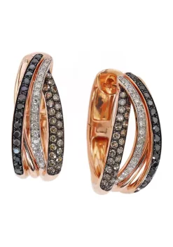 New 🌟 3/4 ct. t.w. Diamond Hoop Earrings in 14k Rose Gold by Effy® 💯