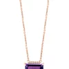 Brand new 😀 Diamond and Amethyst Necklace in 14K Rose Gold by Effy® 😉