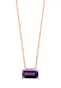 Brand new 😀 Diamond and Amethyst Necklace in 14K Rose Gold by Effy® 😉 9 Brand new 😀 Diamond and Amethyst Necklace in 14K Rose Gold by Effy® 😉 -Effy® Sales Shop Belk 5132