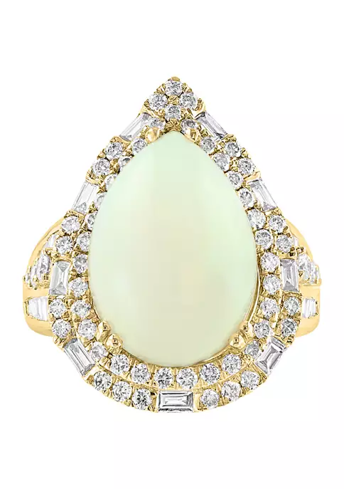 Hot Sale 🛒 1.15 ct. t.w. Diamond and 6 ct. t.w. Ethiopian Opal Ring in 14K Yellow Gold by Effy® 🔔 2 Hot Sale 🛒 1.15 ct. t.w. Diamond and 6 ct. t.w. Ethiopian Opal Ring in 14K Yellow Gold by Effy® 🔔 - Image 2