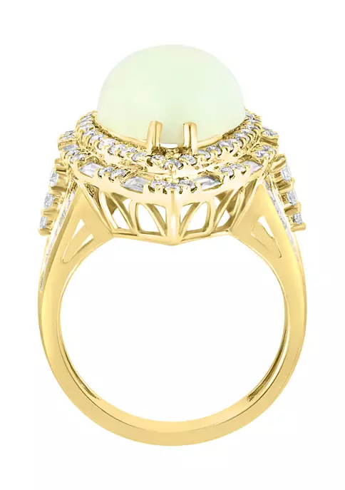 Hot Sale 🛒 1.15 ct. t.w. Diamond and 6 ct. t.w. Ethiopian Opal Ring in 14K Yellow Gold by Effy® 🔔 3 Hot Sale 🛒 1.15 ct. t.w. Diamond and 6 ct. t.w. Ethiopian Opal Ring in 14K Yellow Gold by Effy® 🔔 - Image 3