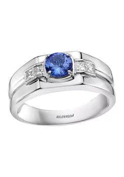 Top 10 ✔️ Men's 1/3 ct. t.w. and 3/4 ct. t.w. Tanzanite Ring in 14K White Gold by Effy® 🛒