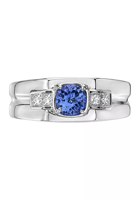 Top 10 ✔️ Men's 1/3 ct. t.w. and 3/4 ct. t.w. Tanzanite Ring in 14K White Gold by Effy® 🛒 2 Top 10 ✔️ Men's 1/3 ct. t.w. and 3/4 ct. t.w. Tanzanite Ring in 14K White Gold by Effy® 🛒 - Image 2