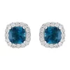 Flash Sale 🛒 1/3 ct. t.w. Diamond and 5.85 ct. t.w. Blue Topaz Earrings in 14K White Gold by Effy® ⌛