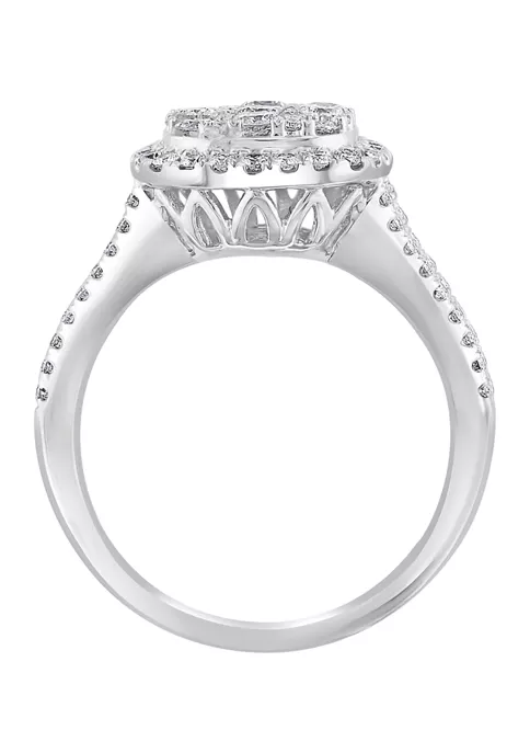 Flash Sale 🥰 1 ct. t.w. Diamond Cluster Ring in 14K White Gold by Effy® 🔔 2 Flash Sale 🥰 1 ct. t.w. Diamond Cluster Ring in 14K White Gold by Effy® 🔔 - Image 2