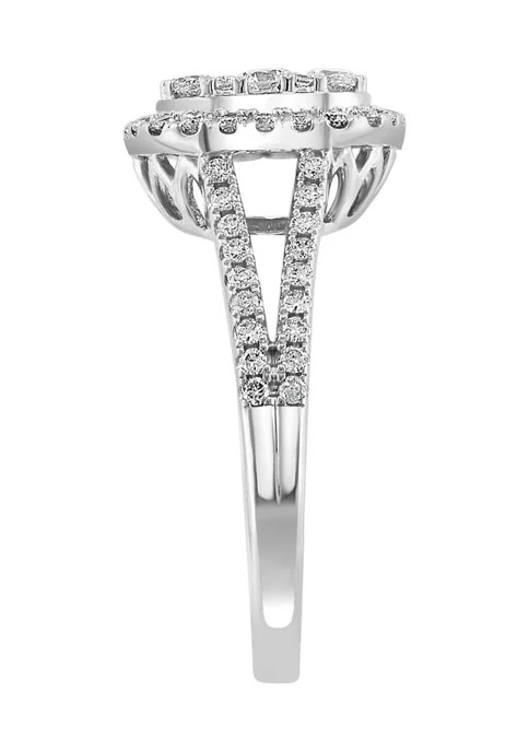 Flash Sale 🥰 1 ct. t.w. Diamond Cluster Ring in 14K White Gold by Effy® 🔔 4 Flash Sale 🥰 1 ct. t.w. Diamond Cluster Ring in 14K White Gold by Effy® 🔔 - Image 4