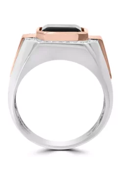 Promo ⭐ 3.8 ct. t.w. Smoky Quartz and 1/6 ct. t.w. Diamond Ring in 14K White and Rose Gold by Effy® ✨ -Effy® Sales Shop Belk 5214