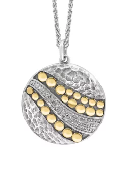 Hot Sale 🎁 Sterling Silver/18K Yellow Gold Diamond Pendant by Effy® 🧨 -Effy® Sales Shop Belk 5234