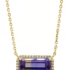 Outlet 🤩 1/10 ct. t.w. Diamond and 2.65 ct. t.w. Ametrine Pendant Necklace in 14K Yellow Gold by Effy® 🥰