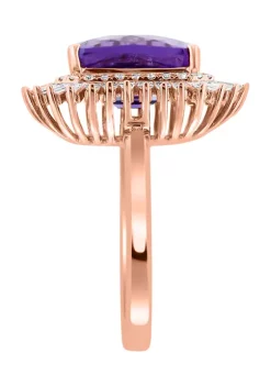 Best reviews of 🔔 Diamond and Amethyst Ring in 14K Rose Gold by Effy® 🎁 -Effy® Sales Shop Belk 5298