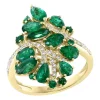 Coupon 🧨 1/5 ct. t.w. Diamond and 2.56 ct. t.w. Emerald Ring in 14K Yellow Gold by Effy® 🥰