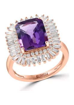 Best reviews of 🔔 Diamond and Amethyst Ring in 14K Rose Gold by Effy® 🎁 -Effy® Sales Shop Belk 5300