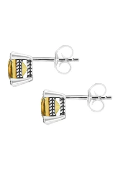 Hot Sale 🎉 7 ct. t.w. Mixed Stone Cable Earrings in Sterling Silver by Effy® 🌟 7 Hot Sale 🎉 7 ct. t.w. Mixed Stone Cable Earrings in Sterling Silver by Effy® 🌟 -Effy® Sales Shop Belk 5307