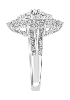 Brand new 🤩 1.5 ct. t.w. Diamond Miracle Set Cluster Ring in 14K White Gold by Effy® 🎁 -Effy® Sales Shop Belk 5326