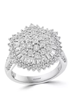 Brand new 🤩 1.5 ct. t.w. Diamond Miracle Set Cluster Ring in 14K White Gold by Effy® 🎁 -Effy® Sales Shop Belk 5328