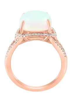Best reviews of ⭐ 1/3 ct. t.w. Diamond and Opal Ring in 14K Rose Gold by Effy® ❤️ -Effy® Sales Shop Belk 5331