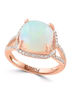 Best reviews of ⭐ 1/3 ct. t.w. Diamond and Opal Ring in 14K Rose Gold by Effy® ❤️ -Effy® Sales Shop Belk 5333
