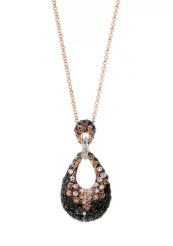 New 🌟 3/4 ct. t.w. Multi Diamond Pendant Necklace in 14K Rose Gold by Effy® 🥰