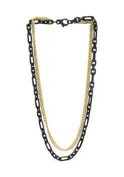 Budget 🎉 Men's Gold Plated Sterling Silver Double Link Necklace by Effy® 💯