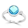 Flash Sale 🥰 14K White Gold Diamond and Blue Topaz Ring by Effy® 😉