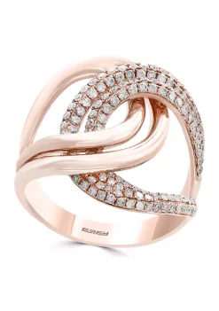 Outlet 👍 3/4 ct. t.w. Diamond Ring in 14K Rose Gold by Effy® 🔔