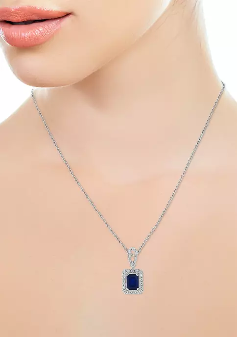 Deals 🎁 1/5 ct. t.w. Diamond and 1.52 ct. t.w. Sapphire Halo Pendant Necklace in 14K White Gold by Effy® 😍 3 Deals 🎁 1/5 ct. t.w. Diamond and 1.52 ct. t.w. Sapphire Halo Pendant Necklace in 14K White Gold by Effy® 😍 - Image 3