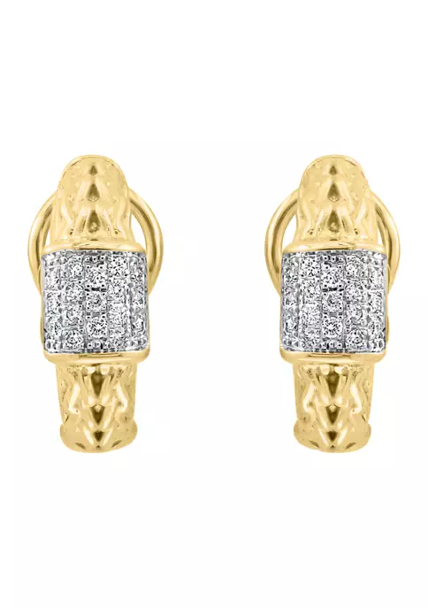 Deals 🎉 Sterling Silver/Gold Plated 3/8 ct. t.w. Diamond Earrings by Effy® 😍 4 Deals 🎉 Sterling Silver/Gold Plated 3/8 ct. t.w. Diamond Earrings by Effy® 😍 - Image 4