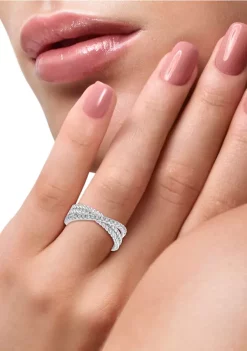 Best deal 💯 1/4 ct. t.w. Diamond X-Band Ring in 14K White Gold by Effy® 🛒 -Effy® Sales Shop Belk 5372