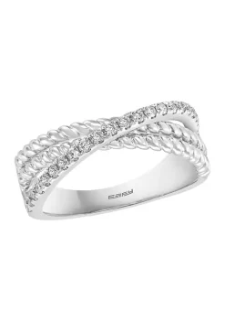 Best deal 💯 1/4 ct. t.w. Diamond X-Band Ring in 14K White Gold by Effy® 🛒 -Effy® Sales Shop Belk 5373