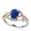 Brand new ⌛ Oval Sapphire & Diamond Ring in 14K White Gold by Effy® 🧨