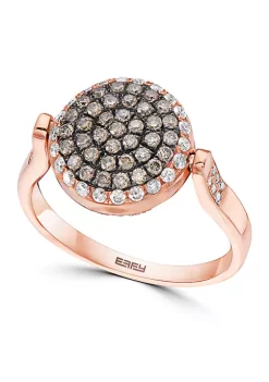 Wholesale 🥰 14K Rose Gold White and Espresso Diamond Diversa Ring by Effy® 🎁 -Effy® Sales Shop Belk 5386