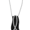 Best reviews of 🥰 3/4 ct. t.w. White Gold Diamond and Black Diamond Pendant Necklace in 14k White Gold by Effy® ⌛