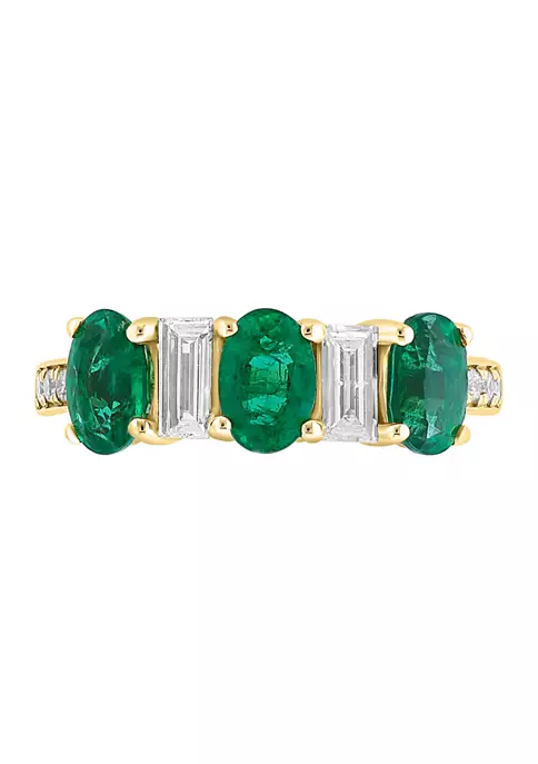 Coupon 🔥 14K Yellow Gold DIamond and Natural Emerald Ring by Effy® ✔️ 2 Coupon 🔥 14K Yellow Gold DIamond and Natural Emerald Ring by Effy® ✔️ - Image 2