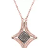 Coupon 🛒 14K Rose Gold White and Espresso Diamond Diversa Necklace by Effy® 👍