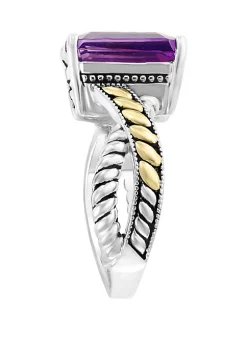 Wholesale 💯 5.35 ct. t.w. Amethyst Ring in 925 Sterling Silver and 18k Yellow Gold by Effy® ✨ -Effy® Sales Shop Belk 543
