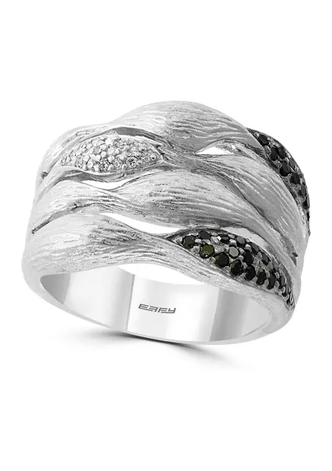 Coupon 👍 1/4 ct. t.w. Diamond Stacked Ring in Sterling Silver by Effy® 😉 1 Coupon 👍 1/4 ct. t.w. Diamond Stacked Ring in Sterling Silver by Effy® 😉