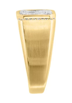 Cheapest 😉 Men's Diamond Ring in 14K Yellow and White Gold by Effy® ⌛ -Effy® Sales Shop Belk 5473
