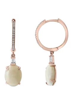 Best reviews of 💯 1/6 ct. t.w. Diamond and 2.15 ct. t.w. Opal Earrings in 14K Rose Gold by Effy® ⭐