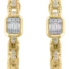 Cheapest 🧨 1/3 ct. t.w. Diamond Chain Hoop Earrings in 14K Yellow Gold by Effy® 🔥