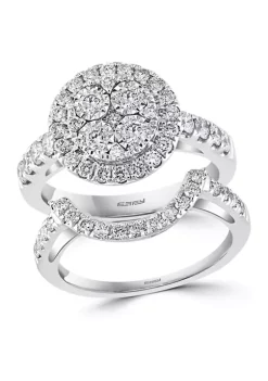 New 💯 1.3 ct. t.w. Diamond Ring Set in 14K White Gold by Effy® 🎁