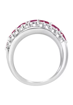 Cheapest 👏 Diamond and Natural Ruby Ring in Sterling Silver by Effy® ⌛ -Effy® Sales Shop Belk 5521