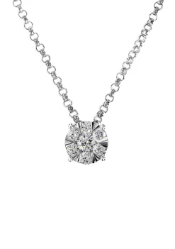 Best reviews of 🔥 14K White Gold 1/4 ct. t.w. Diamond Necklace by Effy® 🥰