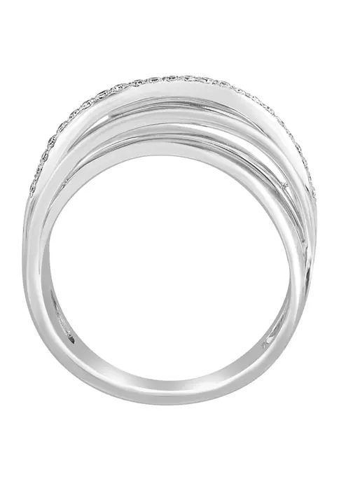 New 😉 14K White Gold Diamond Ring by Effy® ❤️ 3 New 😉 14K White Gold Diamond Ring by Effy® ❤️ - Image 3