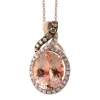Outlet 🛒 14K Rose Gold Diamond, Brown Diamond, and Morganite Pendant by Effy® 😉